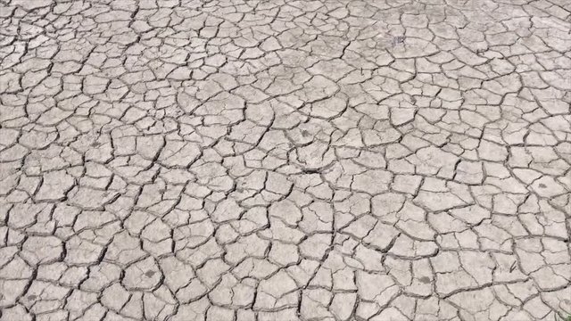 Cracked earth from drought, zoom in
