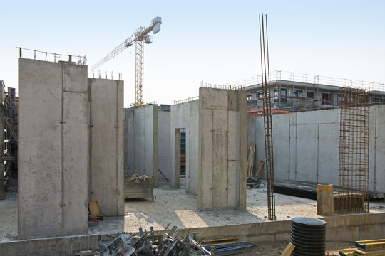 construction site concrete works