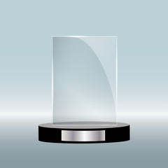 Glass Trophy Award. Vector illustration
