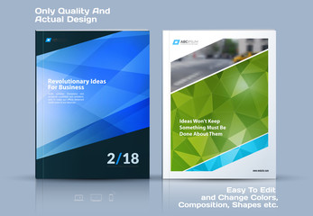 Business vector template, brochure design, abstract annual report, cover modern layout