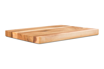 new rectangular wooden cutting board, top view