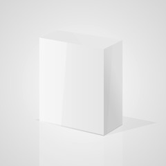 White box in studio. Vector illustration.