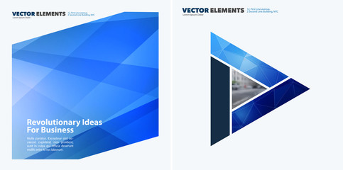 Abstract vector design elements for graphic layout. Modern business background template