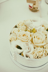 bouquet of white roses