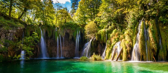 Fototapeten Wasserfälle im Nationalpark Plitvicer Seen © Anna Lurye