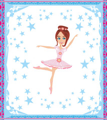 Beautiful ballerina - abstract card