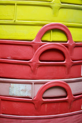 Red and Yellow Plastic Basket
