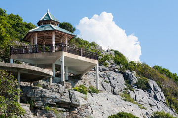 Beautiful pavilion on the cliff