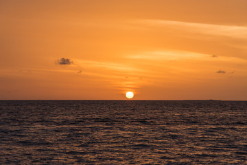 Fototapeta na wymiar Sea sky and sunset at Maafushi island,Maldives
