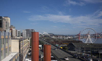 Seattle and Mount Rainer from Pike Place