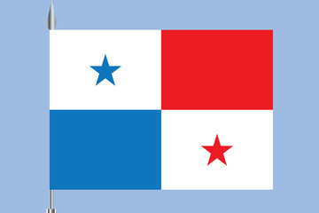 Obraz na płótnie Canvas Panama Flag, official colors and proportion correctly. National Panama Flag vector. Panama Flag vector illustration. Panama Flag vector background. Panamanian banner. Panamanian banner. Panamanian.