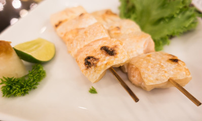 Grilled bottom part of Salmon