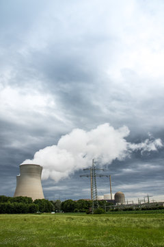Kernkraftwerk Grundremmingen in Bayern, Wolken