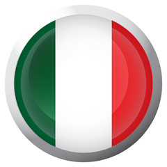 Isolated flag of Italy on a button, Vector illustration