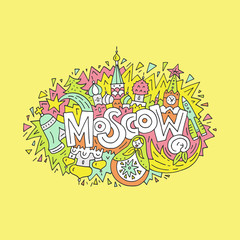 Travel to Moscow Concept