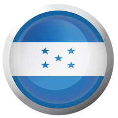 Isolated flag of Honduras on a button, Vector illustration