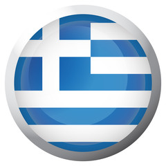 Isolated flag of Greece on a button, Vector illustration