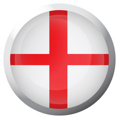 Obraz premium Isolated flag of England on a button, Vector illustration