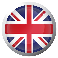 Isolated flag of the United Kingdom on a button, Vector illustration