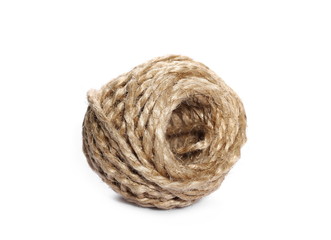 String ball isolated on white background, texture