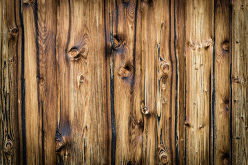 Rustic wood planks background with nice vignetting