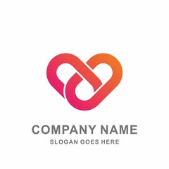 Heart Love Luxury Diamond Beauty Jewelry Fashion Accessories Business Company Stock Vector Logo Design Template 