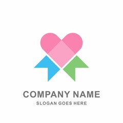 Heart Love Clover Cross Medical Pharmacy Safety Care Hospital Clinic Business Company Stock Vector Logo Design Template 