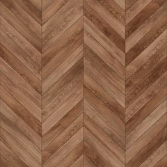 Fotobehang Hout textuur muur Naadloze hout parketstructuur (chevron bruin)