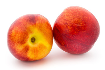 Peach. Fruit with isolated on white background.