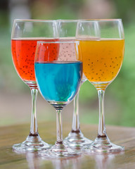 Sweet basil seed drink