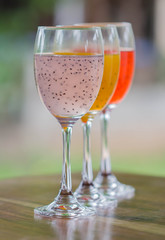 fruit sweet basil seed drink