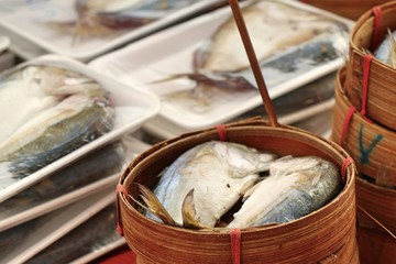Mackerel at the market