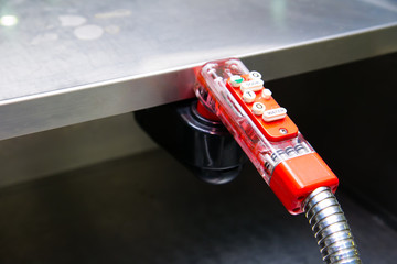 close-up picture Bar soda gun dispenser