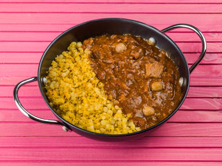 Lamb Tagine With Couscous and Chickpeas