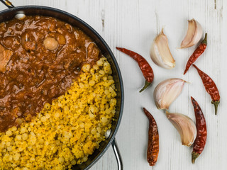 Lamb Tagine With Couscous and Chickpeas