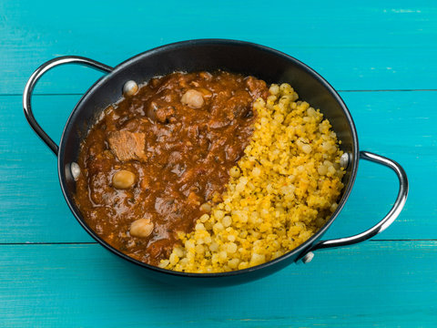 Lamb Tagine With Couscous and Chickpeas