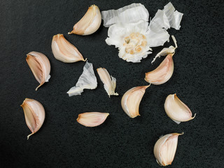 Cloves of Fresh Aromatic Garlic