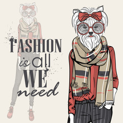 Vector color sketch of model