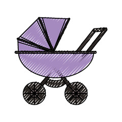 Fototapeta na wymiar baby carriage cartoon