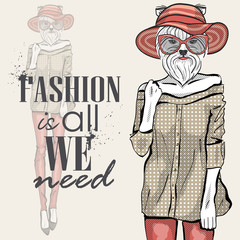 Vector color sketch of model