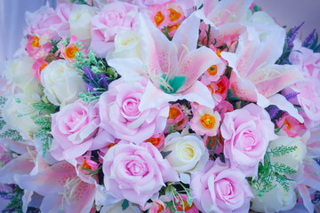 flower set for wedding are beautiful color blooming