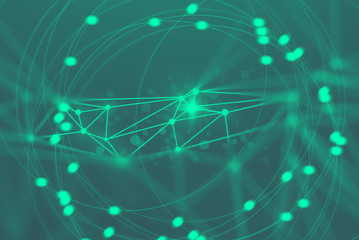 ai brain system data connecting to analysis , light internet social network background, illustration of global web with link to electric information, cyber with group of security, hacker online to net