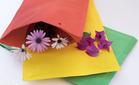 Envío de flores.
Simulación del envío de flores por correo a la persona querida.
