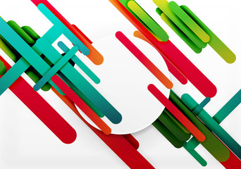 Cut 3d paper color straight lines abstract background