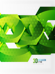 Vector 3d hexagon background