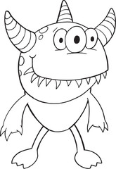 Monster Vector Halloween Illustration Art
