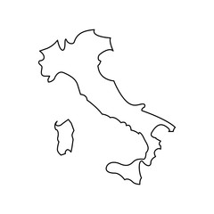 Italy map silhouette