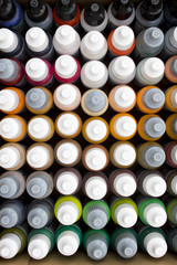 Collection of Bottle Paints from the Top