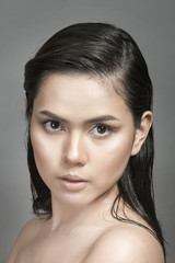 Fototapeta premium beautiful woman with perfect skin and face, Fashion style