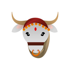 Indian sacrew cow cartoon